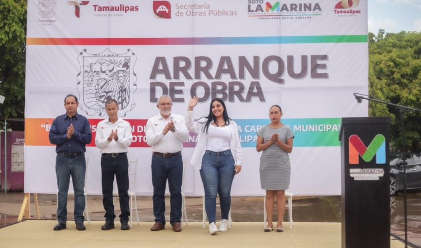 Arranque de Obra de Bacheo Aislado en Soto la Marina, Tamaulipas.
